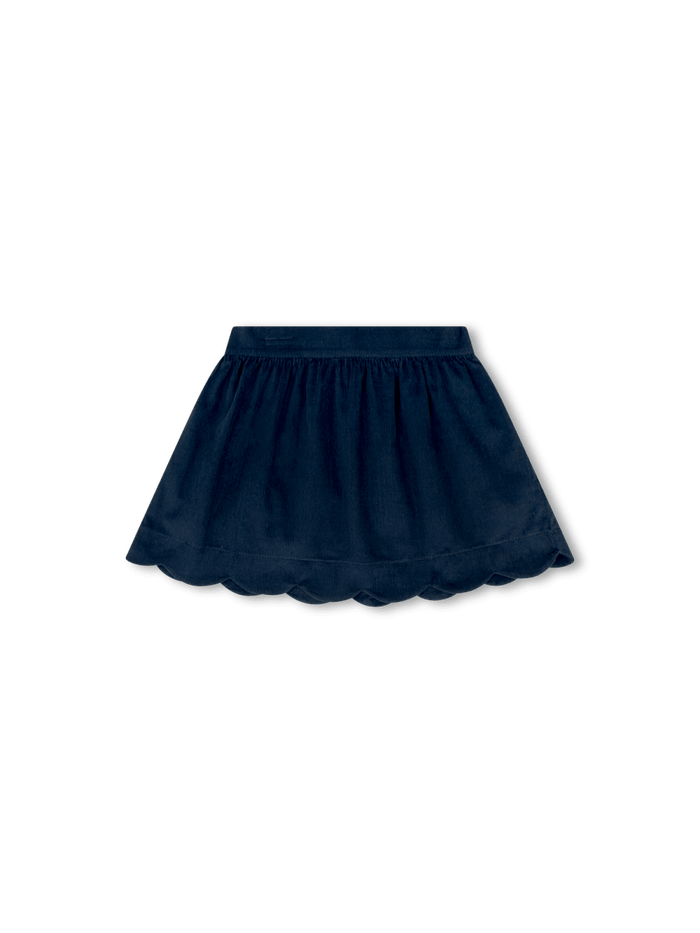 Susie Scallop Skirt - Princeton Navy Corduroy - Classic Skirts | Lullaby Set