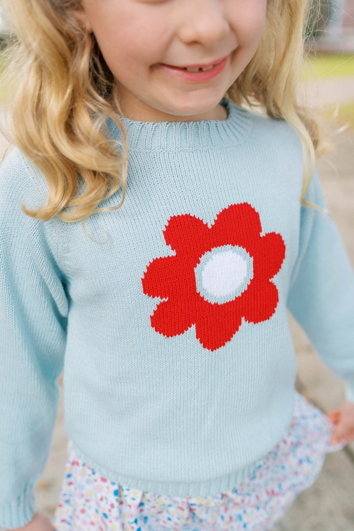 Cozy Up Sweater - Bluffton Blue Flower - Classic Sweaters | Lullaby Set