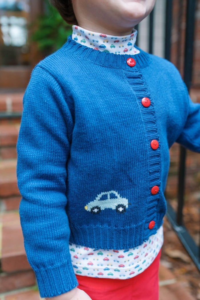 Burrow Button Down - River Royal, Car - Classic Sweaters | Lullaby Set