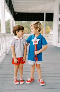 Porter Polo Set - Primary Plaid - Classic Sets | Lullaby Set