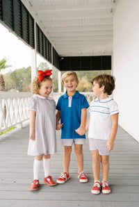 Porter Polo Set - Primary Plaid - Classic Sets | Lullaby Set