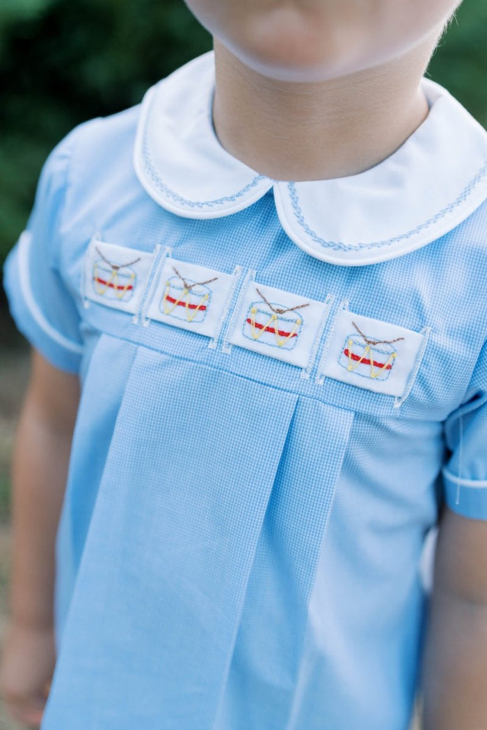 Noah Ribbon Short Set - River Royal Minigingham - Classic Sets | Lullaby Set