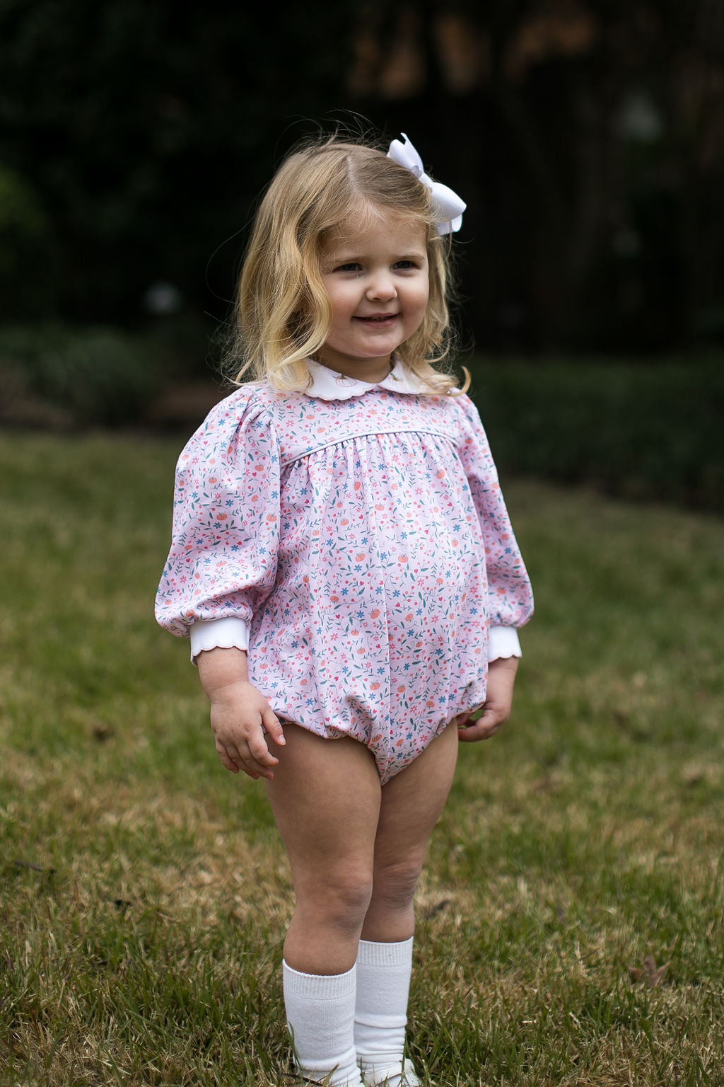 Memory Making Bubble Long Sleeve - Pumpkin Grove Floral