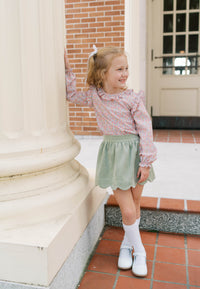 Susie Scallop Skirt - Sweetgrass Corduroy