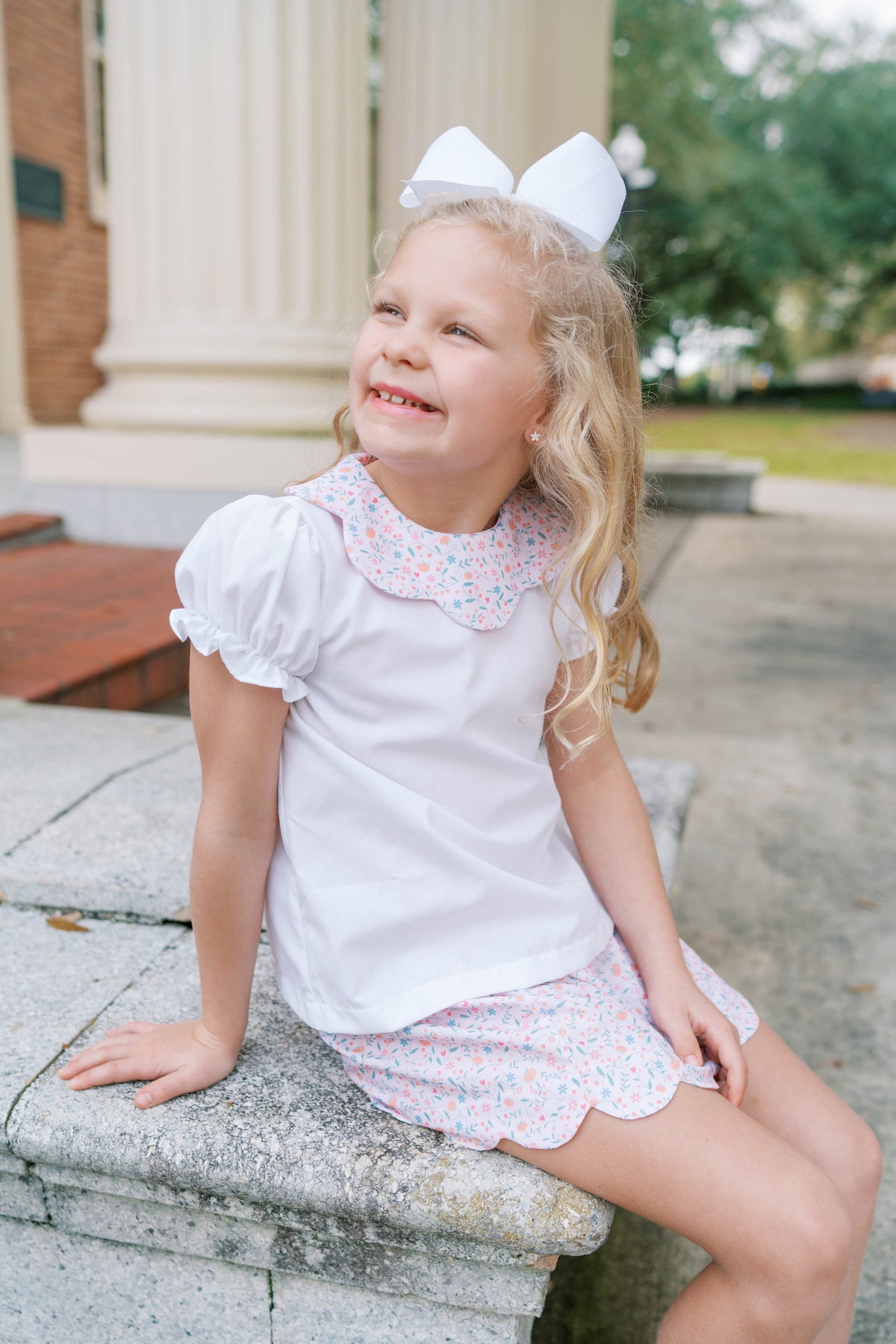 Susie Scallop Skirt Set - Pumpkin Grove Floral