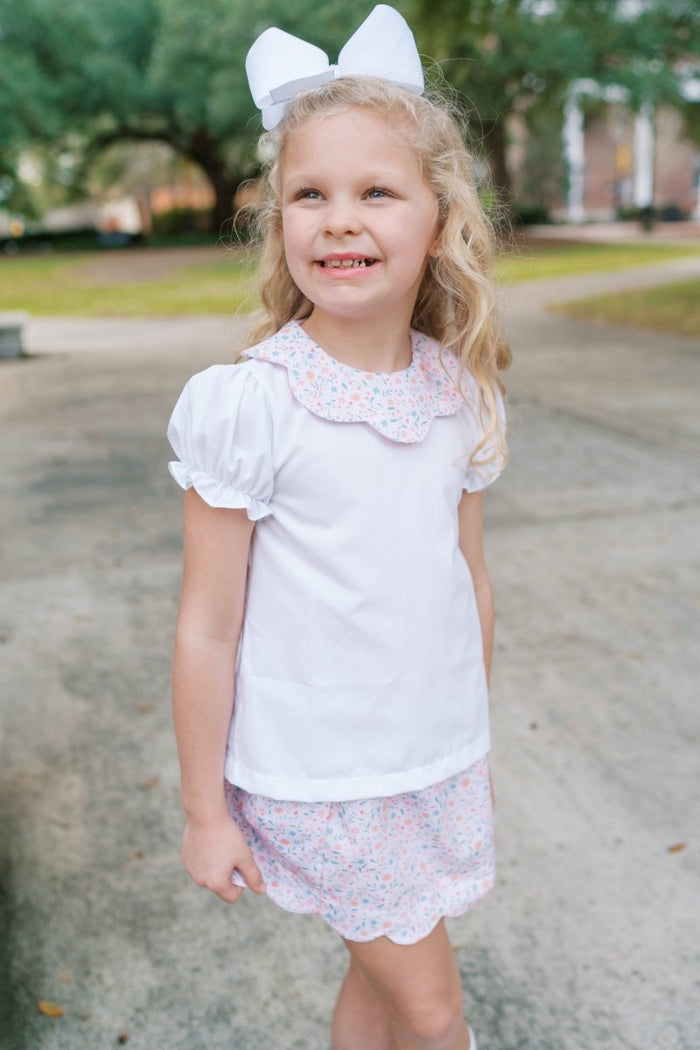 Susie Scallop Skirt Set - Pumpkin Grove Floral - Classic Skirts | Lullaby Set