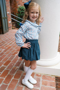 Susie Scallop Skirt - Princeton Navy Corduroy