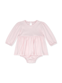 Penny Play Bloomer Long Sleeve - Palmer Pink Pima - Classic Bubbles | Lullaby Set