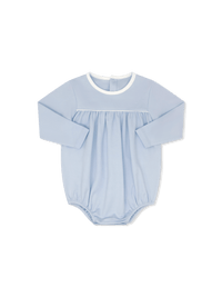 Mother May I Bubble Long Sleeve - Palmer Blue Pima - Classic Bubbles | Lullaby Set