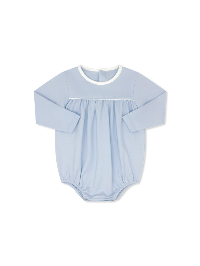 Mother May I Bubble Long Sleeve - Palmer Blue Pima
