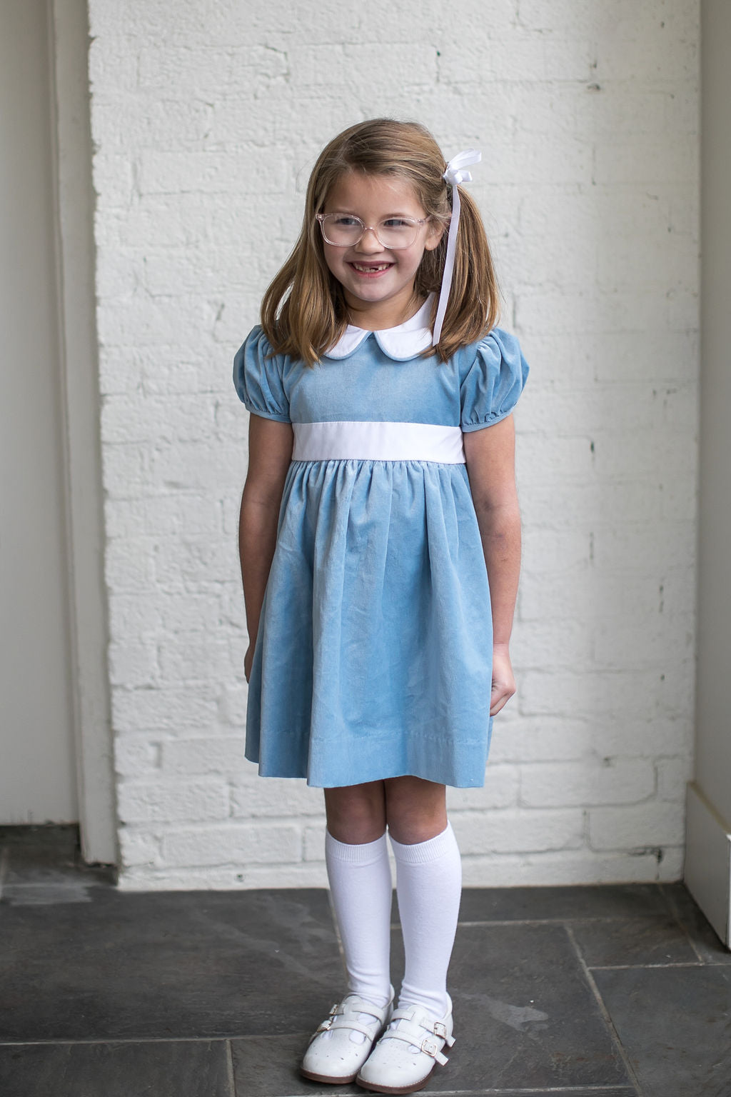 Elenor Dress - Beaufort Blue Velvet