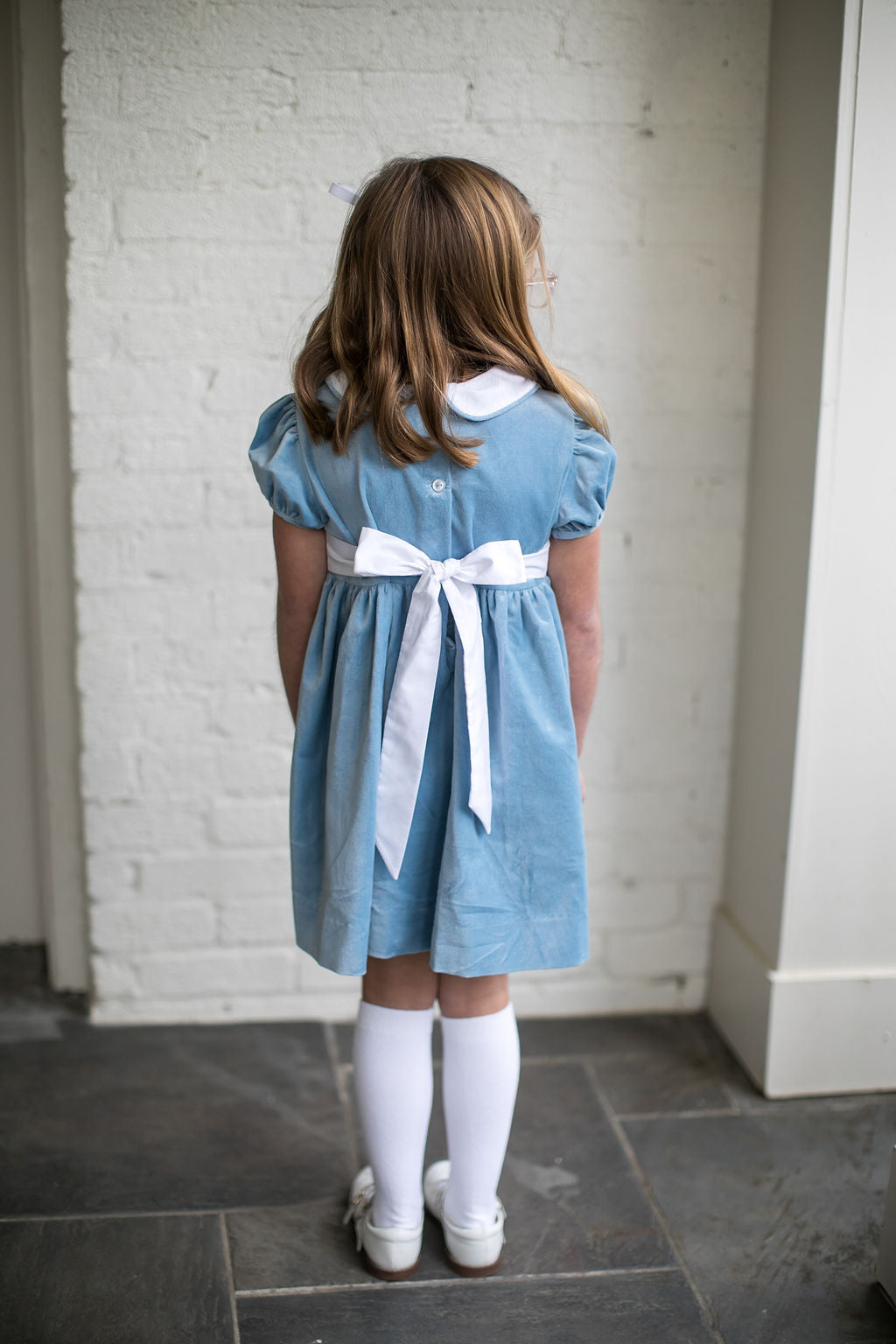 Elenor Dress - Beaufort Blue Velvet