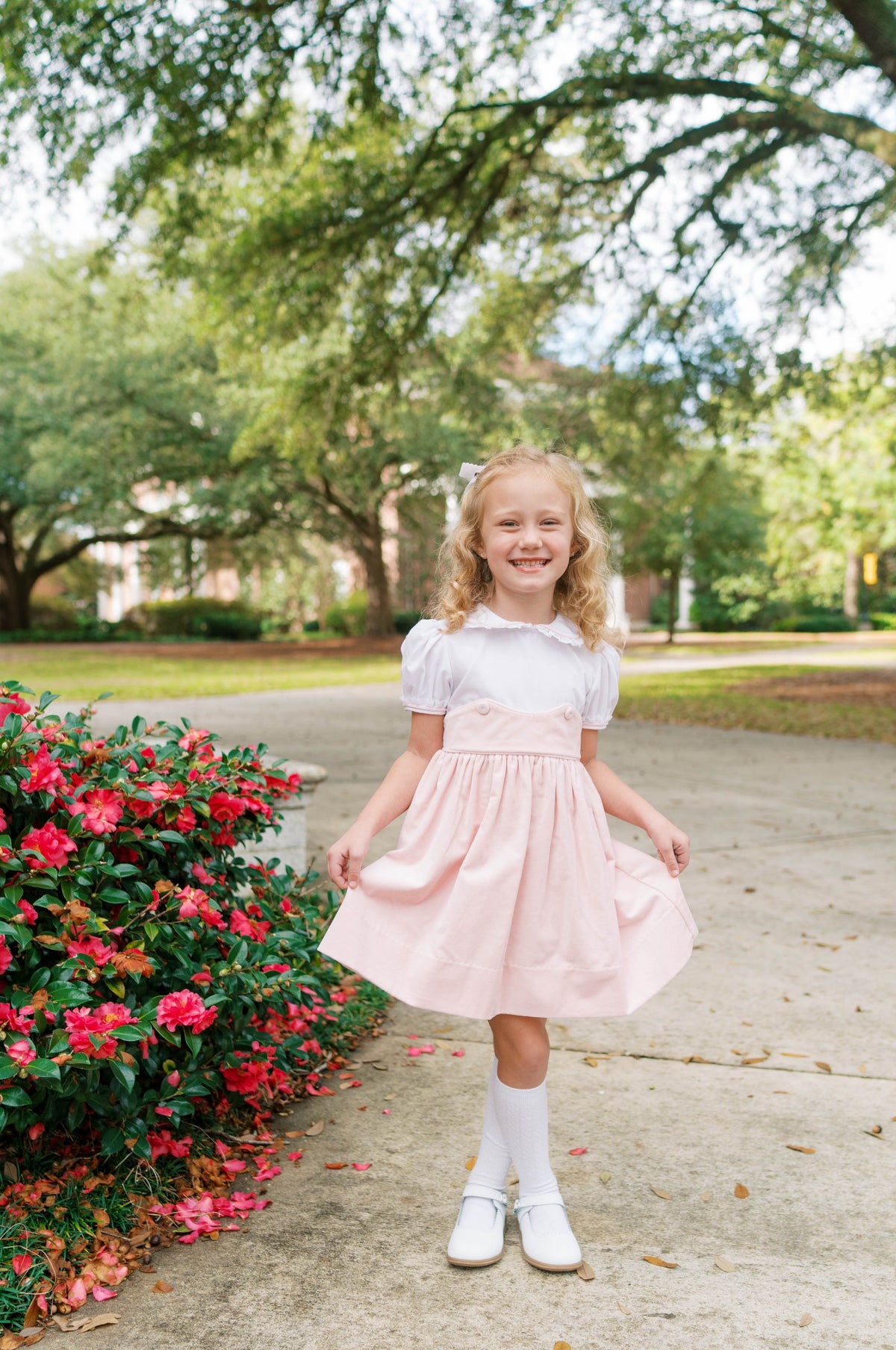 Sundays Best Dress - Petite Pink Velvet