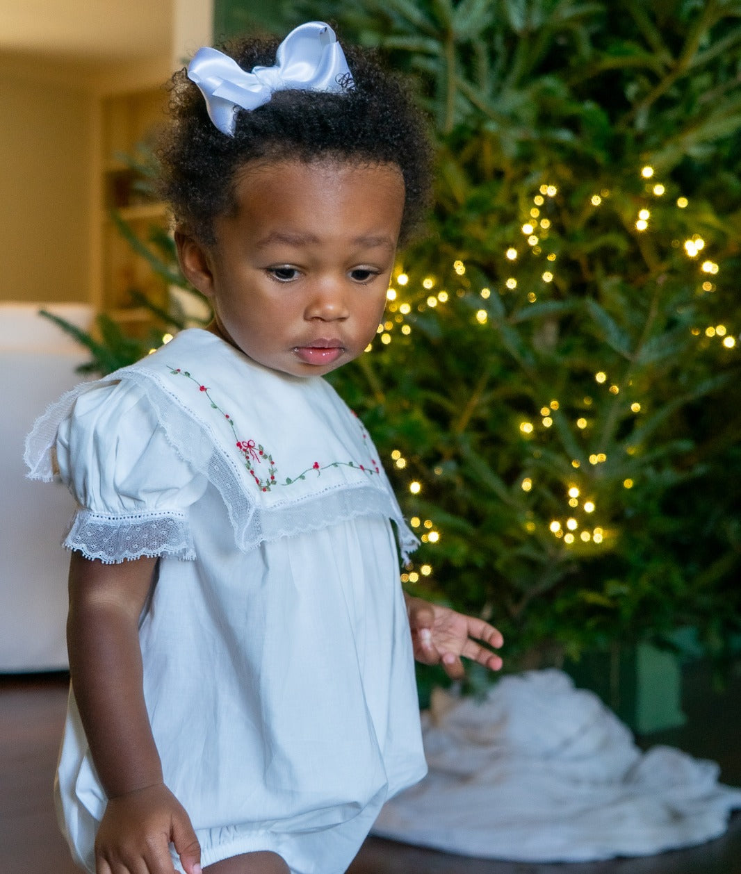 Hope Chest Bubble - Blessings White Batiste, Wreaths