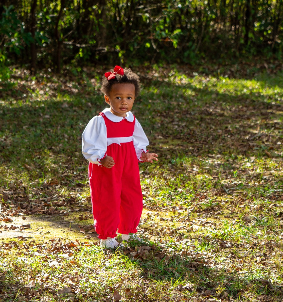 Rosie Romper - High Point Red Corduroy (FL26))