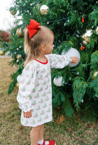 Faith Dress Long Sleeve - Christmas Memories, Red - Classic Dresses | Lullaby Set