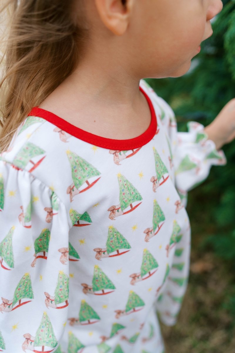 Faith Dress Long Sleeve - Christmas Memories, Red - Classic Dresses | Lullaby Set