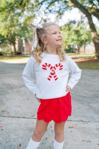 Cozy Up Sweater - Sterling White, Candy Cane (FL26)
