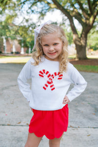 Susie Scallop Skirt -  High Point Red Corduroy