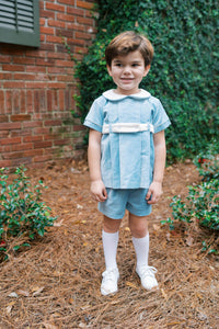 Benton Bloomer/ Short Set - Beaufort Blue Velvet