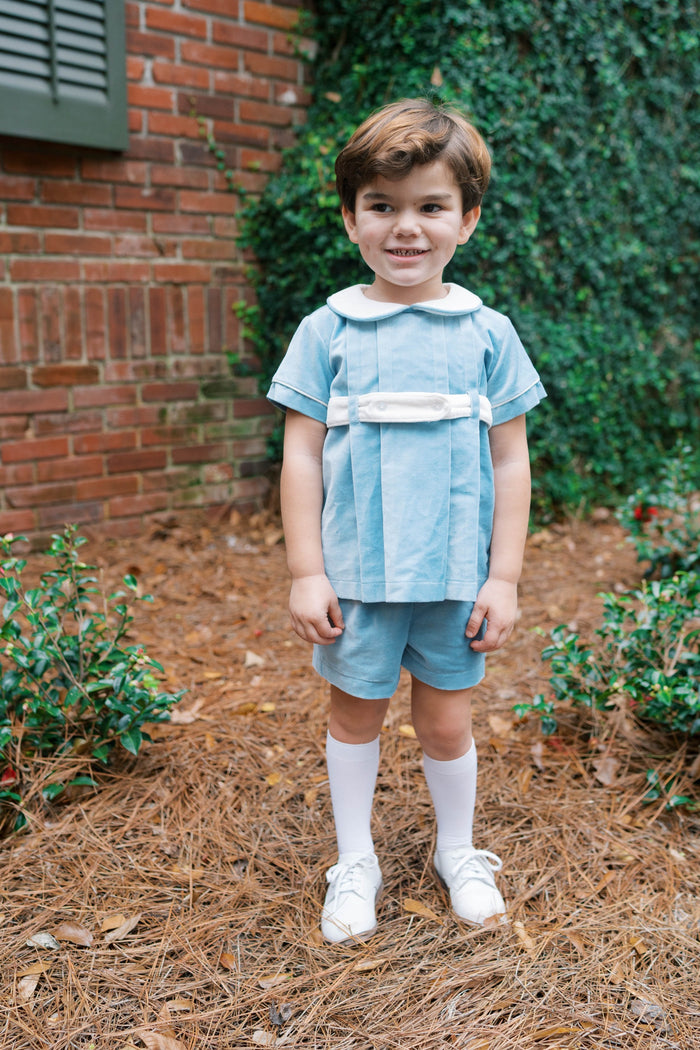Benton Bloomer/ Short Set - Beaufort Blue Velvet