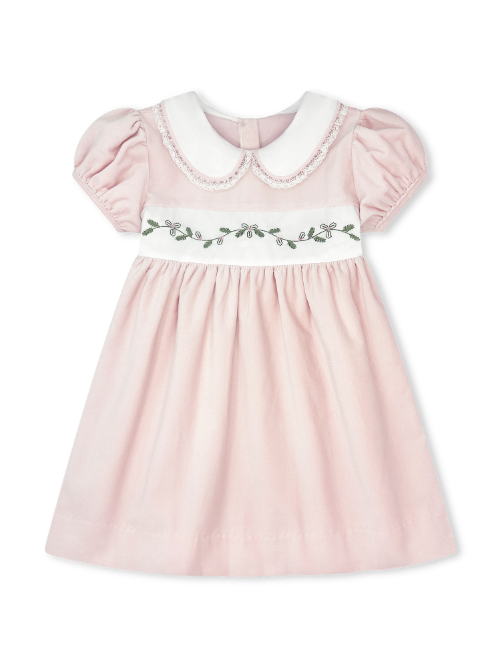 Sue Shaw Dress - Petite Pink Velvet, Holly