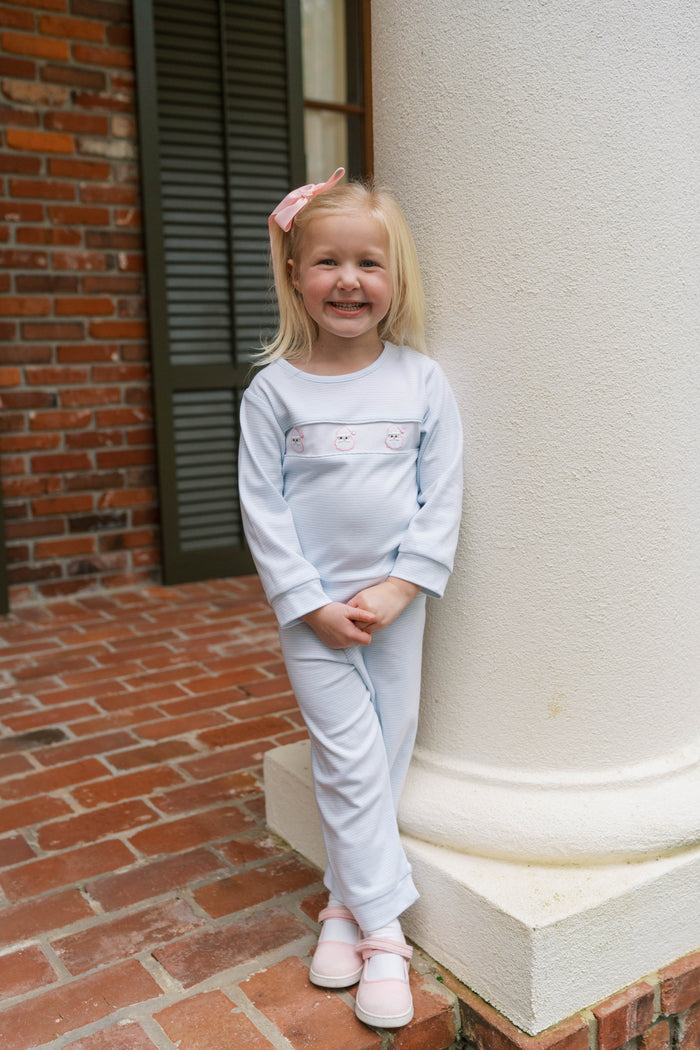Lagniappe Play Set - Louisville Light Blue Ministripe, Santa