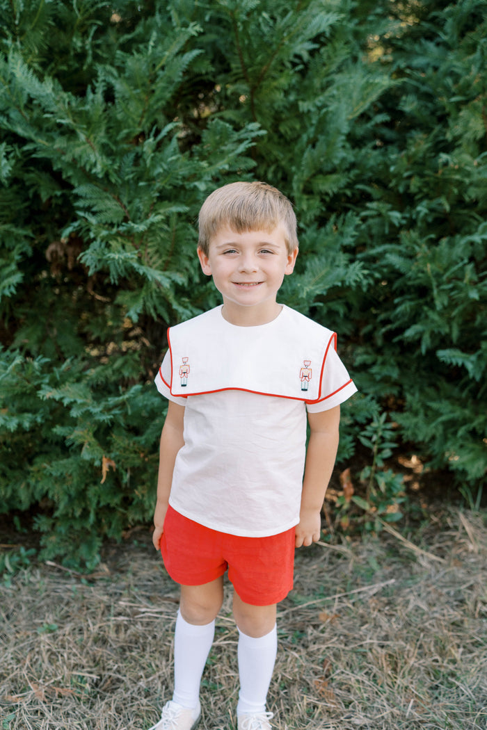 Christian Short Set - Blessings White Batiste, Nutcracker