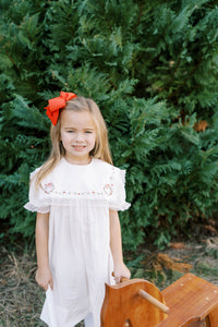 Hope Chest Dress - Blessing White Batiste, Wreaths