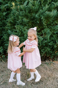 Kendall Dress - Classic Pink Minigingham, Ric Rac (FL26)