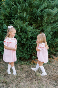 Kendall Dress - Classic Pink Minigingham, Ric Rac (FL26)