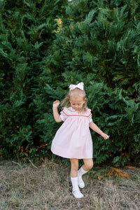 Kendall Dress - Classic Pink Minigingham, Ric Rac (FL26)