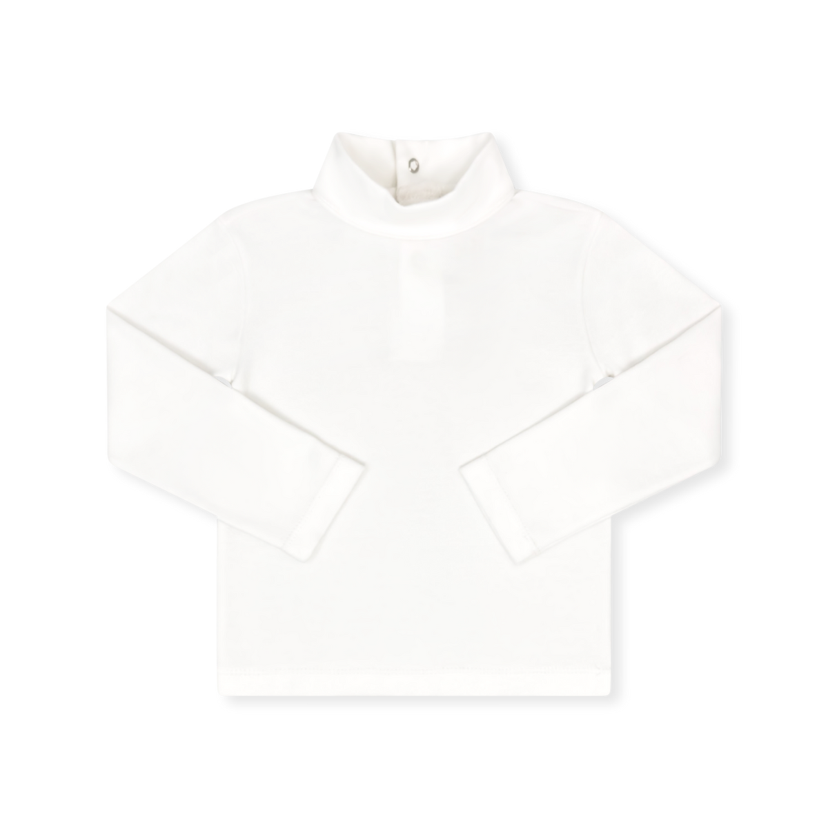Tiny Tot Turtleneck - Presley White Pima