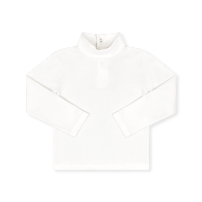 Tiny Tot Turtleneck - Presley White Pima - Classic | Lullaby Set