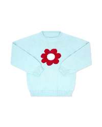 Cozy Up Sweater - Bluffton Blue Flower
