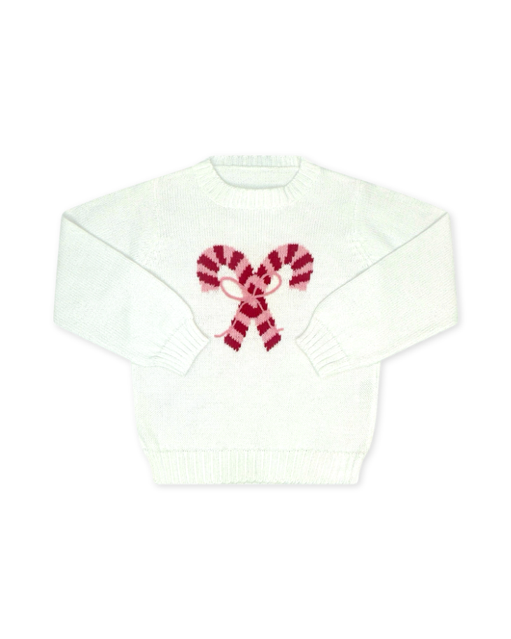 Cozy Up Sweater - Sterling White, Candy Cane (FL26)