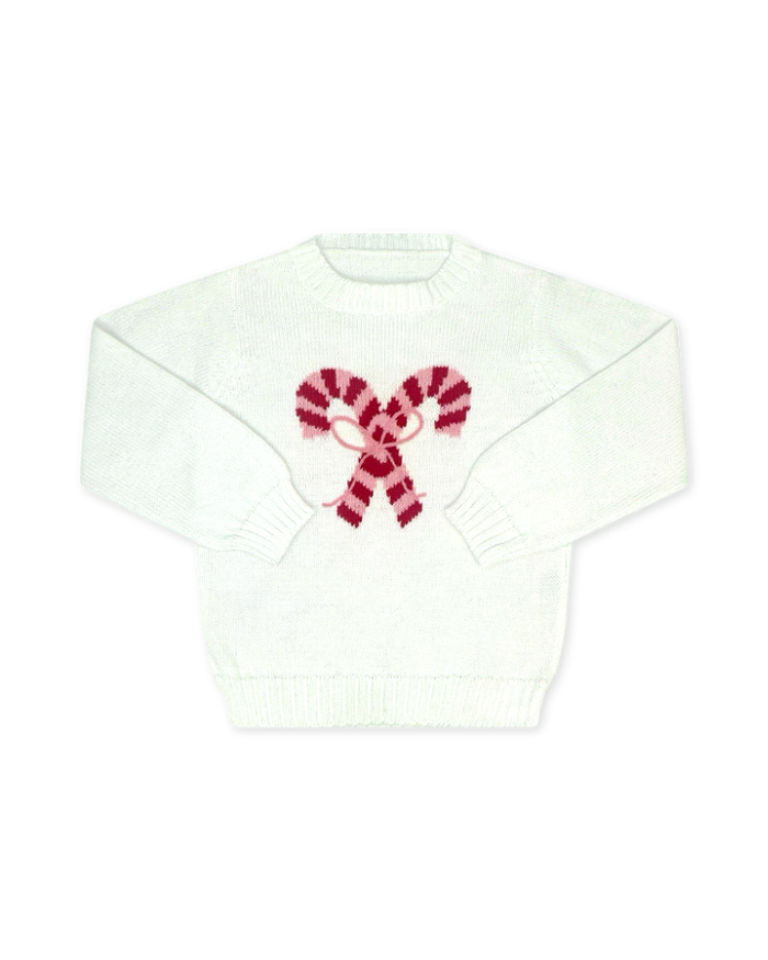 Cozy Up Sweater - Sterling White, Candy Cane (FL26)