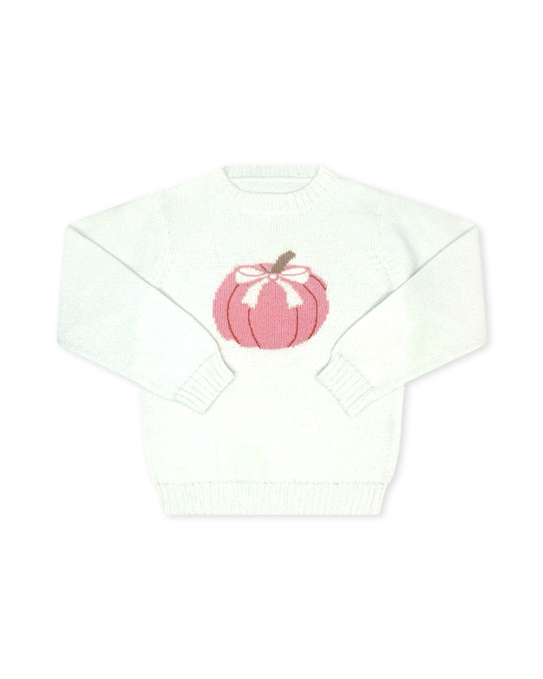 Cozy Up Sweater - Sterling White, Pink Pumpkin