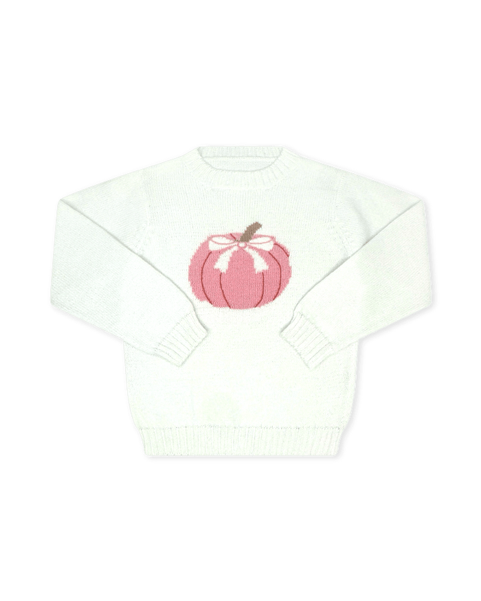 Cozy Up Sweater - Sterling White, Pink Pumpkin - Classic Sweaters | Lullaby Set