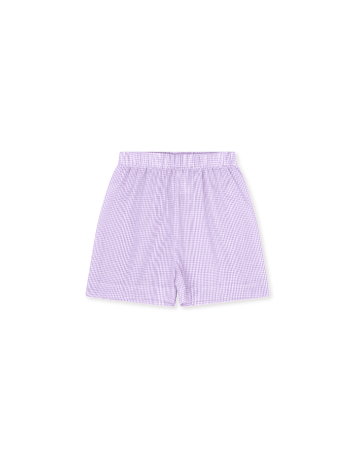 Stewart Short - Lexington Lavender Minigingham - Classic Shorts | Lullaby Set