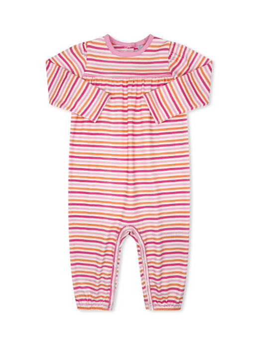 Penny Play Romper - Falling For Stripes, Pink