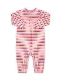 Penny Play Romper - Falling For Stripes, Pink - Classic Rompers | Lullaby Set
