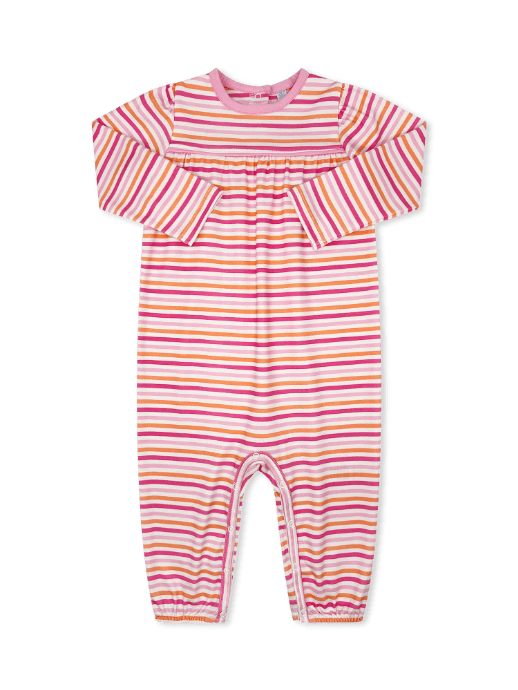 Penny Play Romper - Falling For Stripes, Pink - Classic Rompers | Lullaby Set