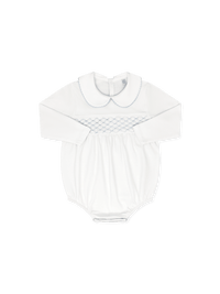 Windsor Bubble Long Sleeve - Presley White Pima - Classic Bubbles | Lullaby Set