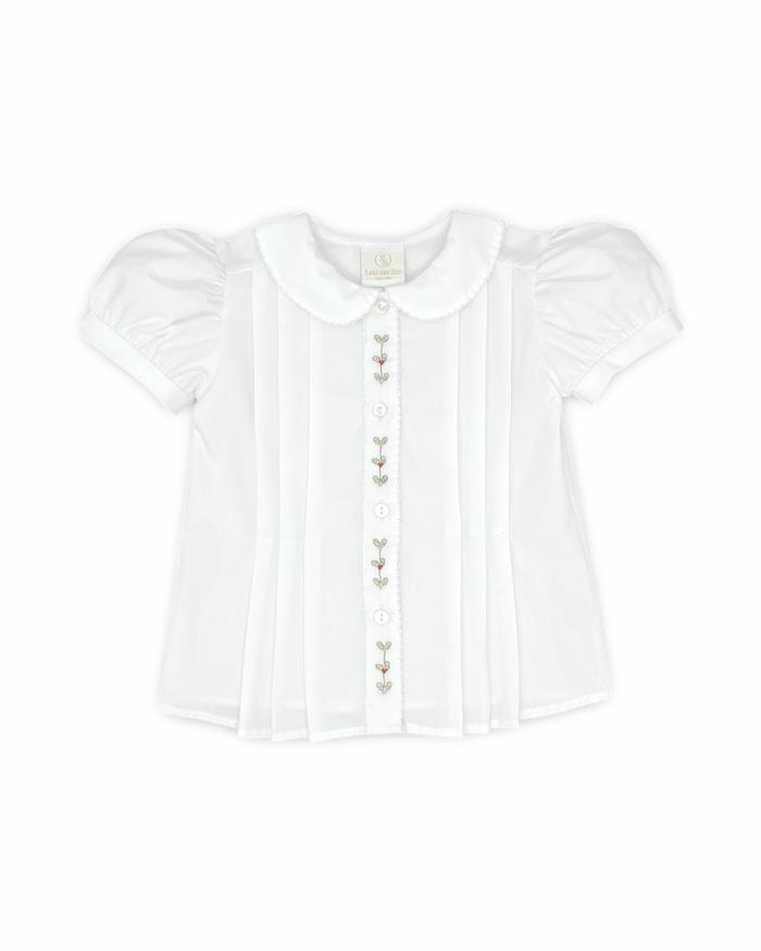 Vintage Blouse - White Batiste, Holly (FL26)