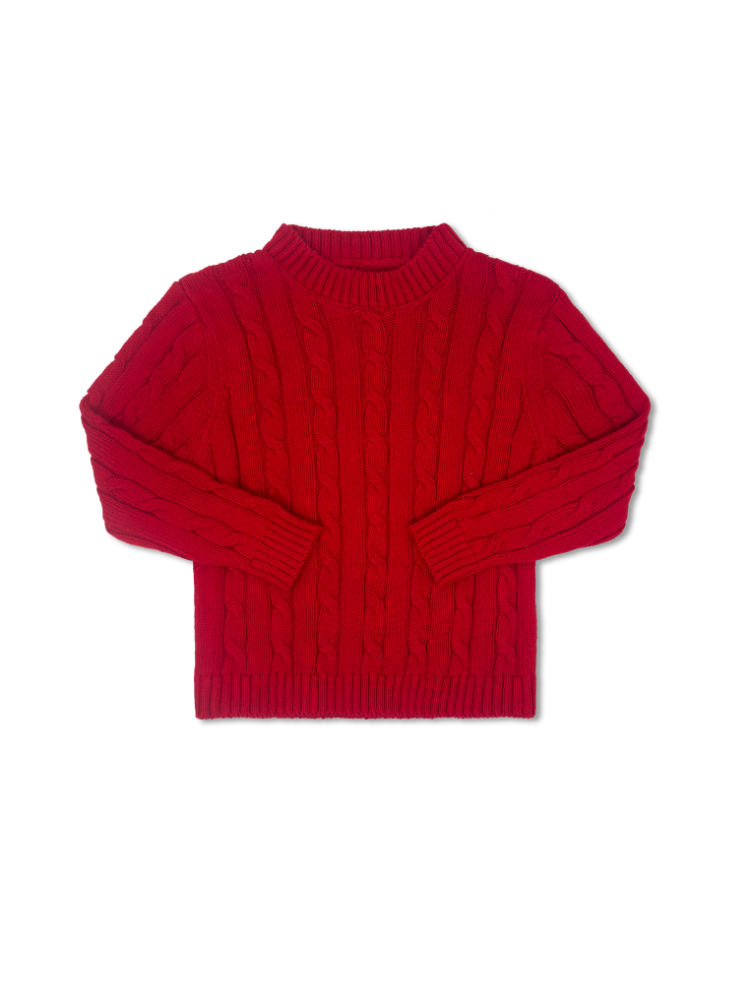 Cable Knit Sweater - Raleigh Red