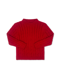Cable Knit Sweater - Raleigh Red - Classic Sweaters | Lullaby Set