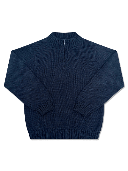 Hunter Half Zip - Newport Navy - Classic Sweaters | Lullaby Set