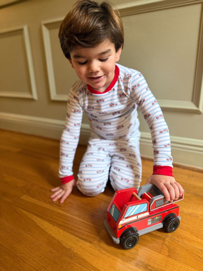 Sweet Pea PJ Set - Hook and Ladder - Classic Pajamas | Lullaby Set