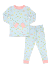 Sweet Pea PJ Set - Spring Time Blooms, Pink
